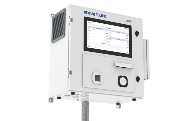 METTLER TOLEDO VSK9 Series Kiosk mounted on a pole