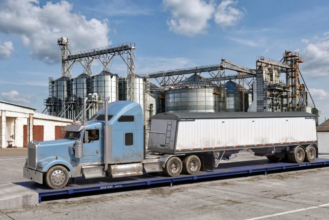 Image of a METTLER TOLEDO PowerBridge VTS10x truck scale at a plant